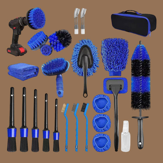 26Pcs Car Detailing Brush Set Drill Not Include