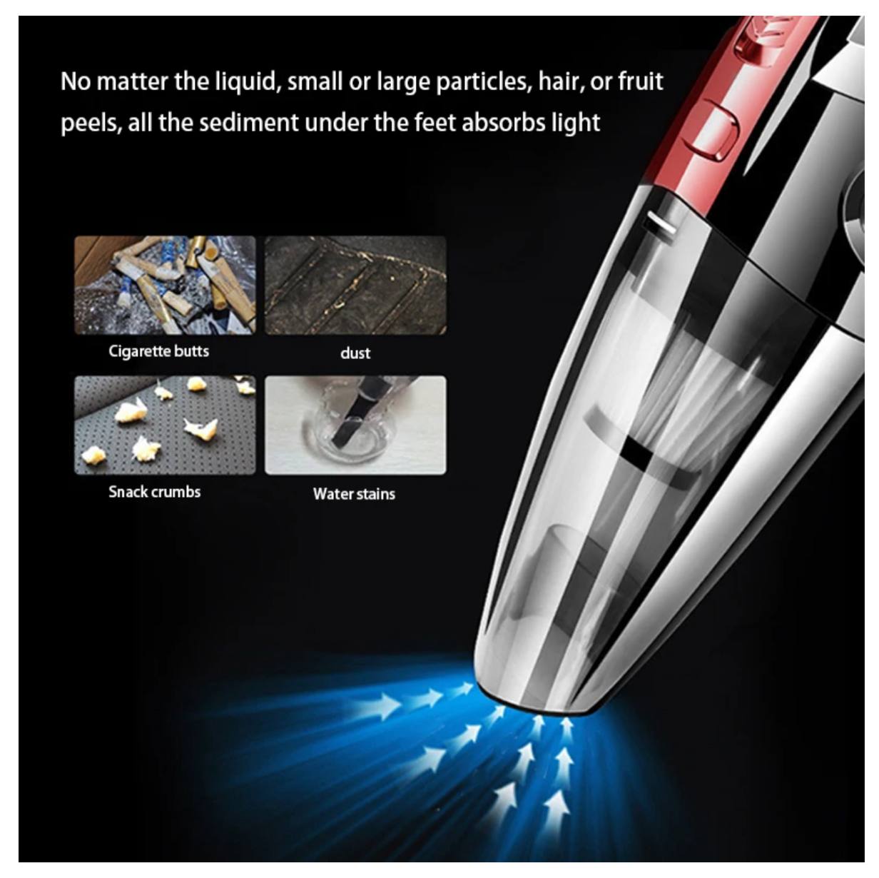 Car Vacuum Cleaner Handheld Wireless Charging Model High Power Small Car Interior Vacuum Cleaner 1 Set